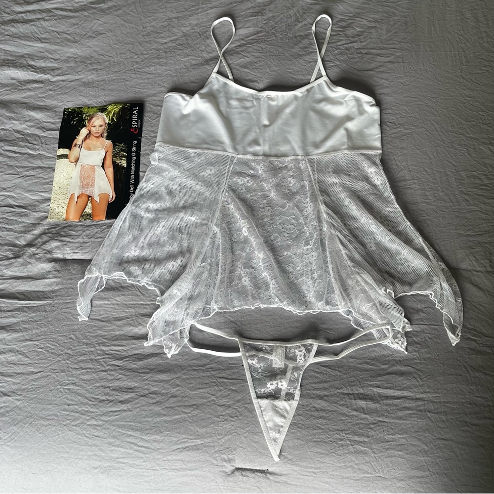 NEW Espiral Lingerie Baby Doll With Matching G-String Size XL - Picture 5 of 6